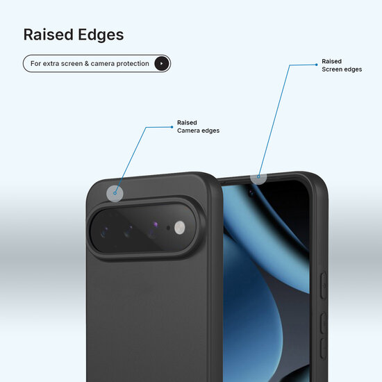 Google Pixel 11 Pro Hoesje - MobyDefend Matte Siliconen Backcover - Zwart
