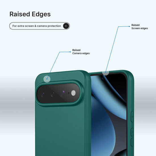 Google Pixel 11 Pro Hoesje - MobyDefend Matte Siliconen Backcover - Groen