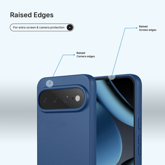 Google Pixel 11 Pro Hoesje - MobyDefend Matte Siliconen Backcover - Blauw