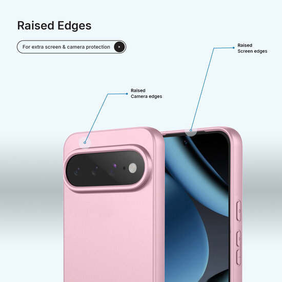 Google Pixel 11 Pro Hoesje - MobyDefend Matte Siliconen Backcover - Licht Roze