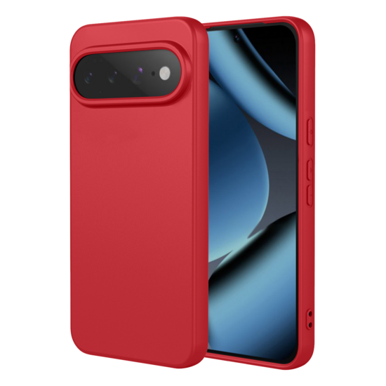 Google Pixel 11 Pro Hoesje - MobyDefend Matte Siliconen Backcover - Framboosrood