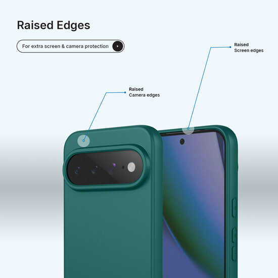 Google Pixel 11 Pro XL Hoesje - MobyDefend Matte Siliconen Backcover - Groen