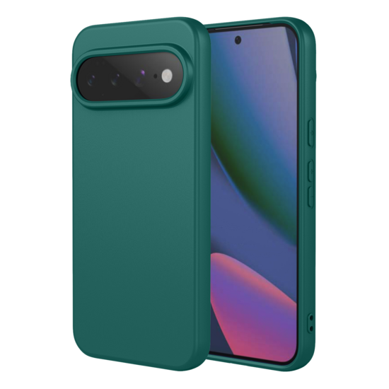 Google Pixel 11 Pro XL Hoesje - MobyDefend Matte Siliconen Backcover - Groen