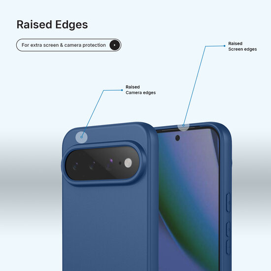 Google Pixel 11 Pro XL Hoesje - MobyDefend Matte Siliconen Backcover - Blauw