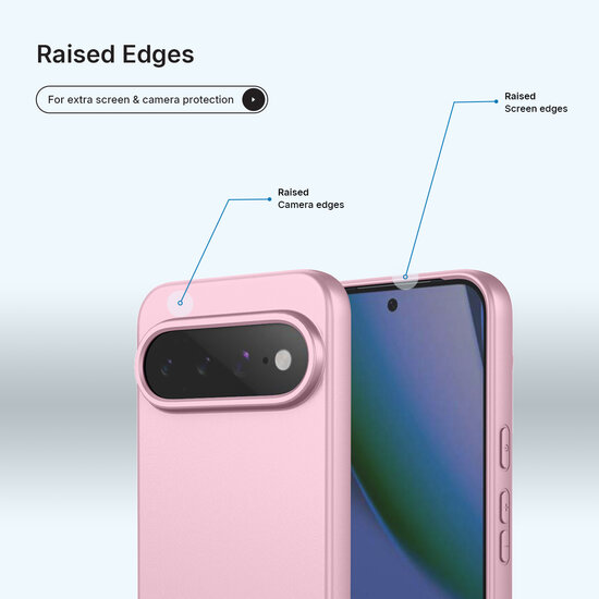 Google Pixel 11 Pro XL Hoesje - MobyDefend Matte Siliconen Backcover - Licht Roze