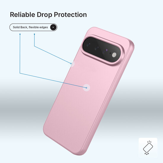 Google Pixel 11 Pro XL Hoesje - MobyDefend Matte Siliconen Backcover - Licht Roze