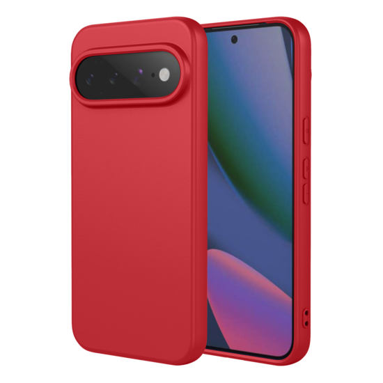 Google Pixel 11 Pro XL Hoesje - MobyDefend Matte Siliconen Backcover - Framboosrood