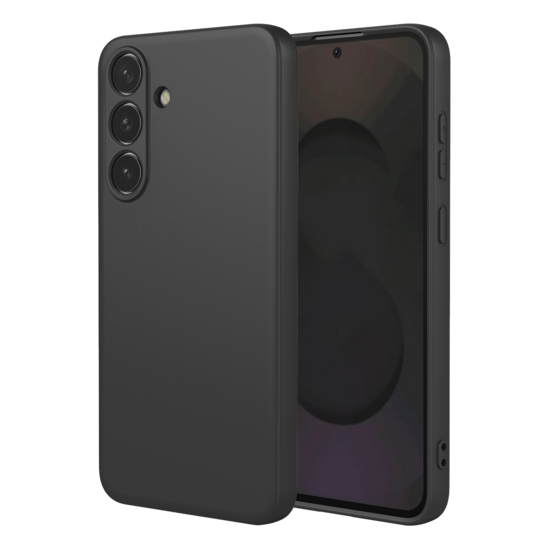 Samsung Galaxy S25 FE / S26 FE Hoesje - MobyDefend Matte Siliconen Backcover - Zwart