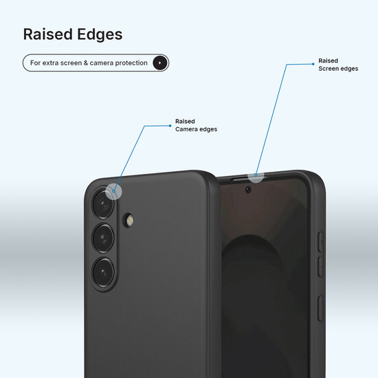 Samsung Galaxy S25 FE / S26 FE Hoesje - MobyDefend Matte Siliconen Backcover - Zwart