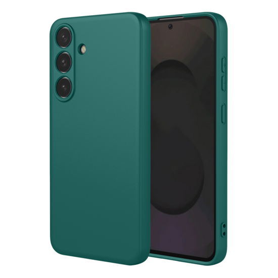 Samsung Galaxy S25 FE / S26 FE Hoesje - MobyDefend Matte Siliconen Backcover - Groen