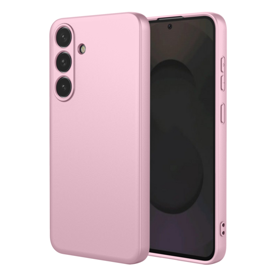 Samsung Galaxy S25 FE / S26 FE Hoesje - MobyDefend Matte Siliconen Backcover - Licht Roze