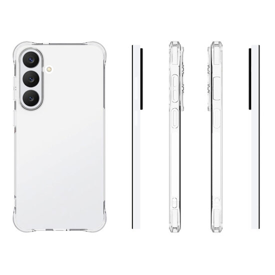 Samsung Galaxy S26 FE Hoesje - MobyDefend Transparante Shockproof TPU Backcover - Verstevigde Hoeken - Volledig Doorzichtig