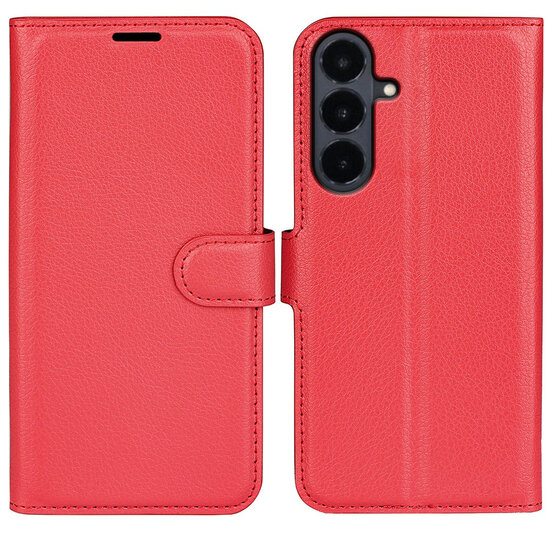 Samsung Galaxy S26 FE Hoesje - MobyDefend Kunstleren Wallet Book Case (Sluiting Voorkant) - Rood