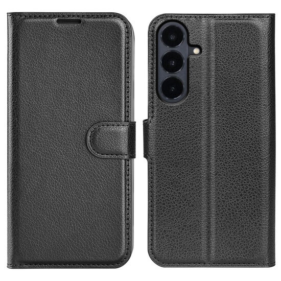 Samsung Galaxy S26 FE Hoesje - MobyDefend Kunstleren Wallet Book Case (Sluiting Voorkant) - Zwart