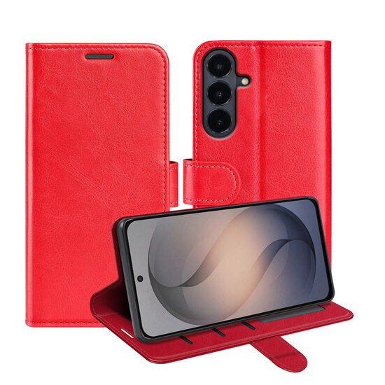 Samsung Galaxy S26 FE Hoesje - MobyDefend Wallet Book Case (Sluiting Achterkant) - Rood