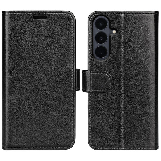 Samsung Galaxy S26 FE Hoesje - MobyDefend Wallet Book Case (Sluiting Achterkant) - Zwart
