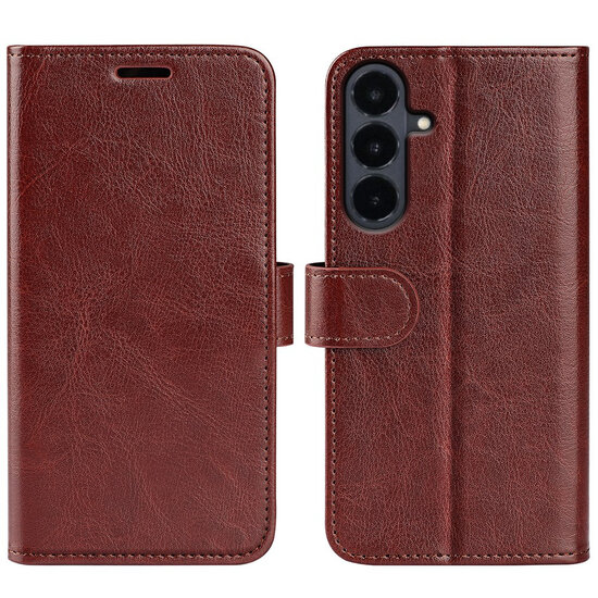 Samsung Galaxy S26 FE Hoesje - MobyDefend Wallet Book Case (Sluiting Achterkant) - Bruin