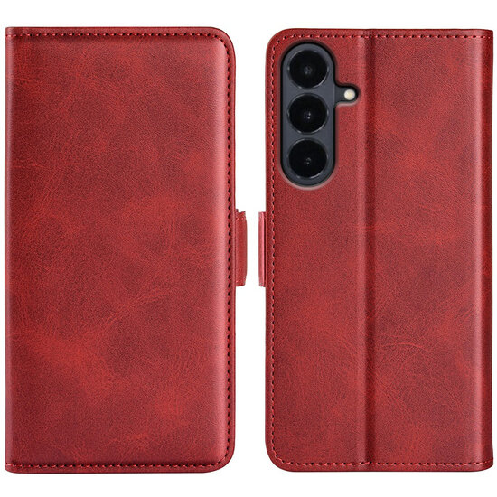Samsung Galaxy S26 FE Hoesje - MobyDefend Luxe Wallet Book Case (Sluiting Zijkant) - Rood