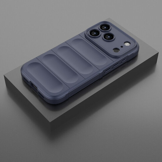 iPhone 18 Pro Hoesje - MobyDefend TPU Gripcase - Blauw