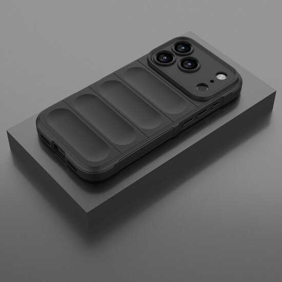 iPhone 18 Pro Hoesje - MobyDefend TPU Gripcase - Zwart