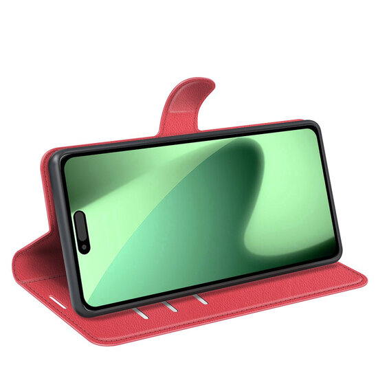 iPhone 18 Pro Hoesje - MobyDefend Kunstleren Wallet Book Case (Sluiting Voorkant) - Rood