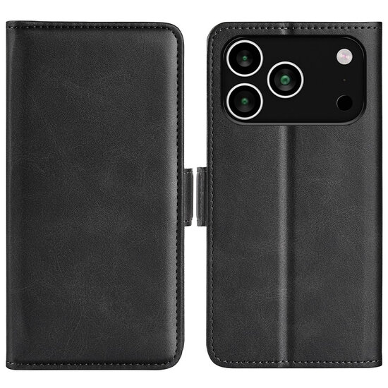 iPhone 18 Pro Hoesje - MobyDefend Luxe Wallet Book Case (Sluiting Zijkant) - Zwart