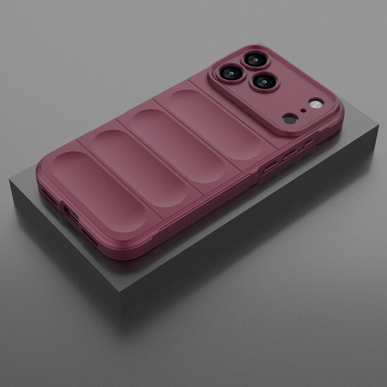iPhone 18 Pro Max Hoesje - MobyDefend TPU Gripcase - Donkerpaars