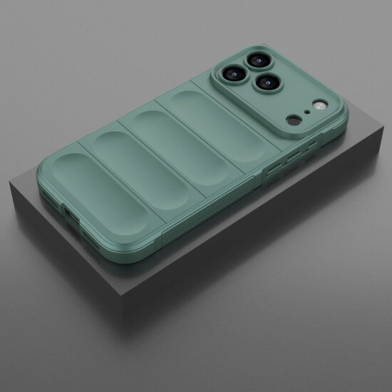 iPhone 18 Pro Max Hoesje - MobyDefend TPU Gripcase - Groen