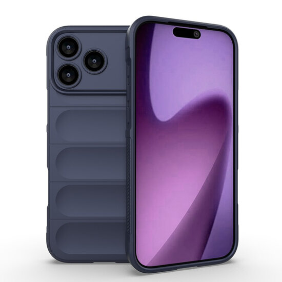 iPhone 18 Pro Max Hoesje - MobyDefend TPU Gripcase - Blauw