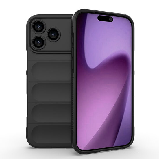 iPhone 18 Pro Max Hoesje - MobyDefend TPU Gripcase - Zwart