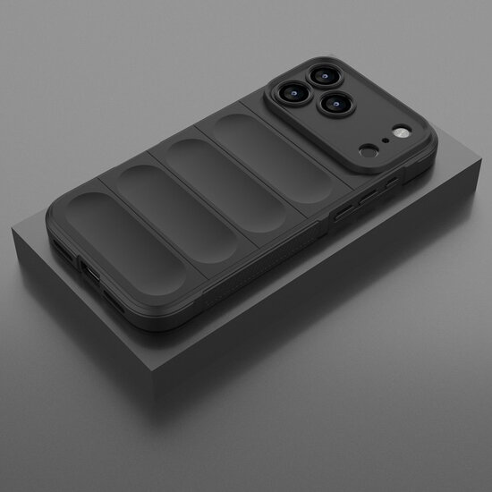 iPhone 18 Pro Max Hoesje - MobyDefend TPU Gripcase - Zwart