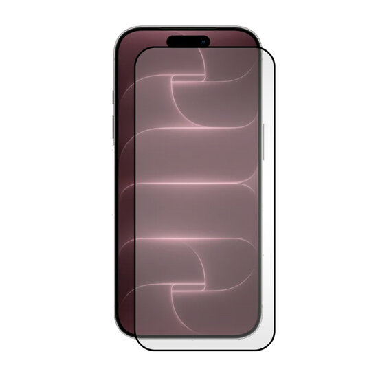iPhone 18 Pro Max Screenprotector - MobyDefend Screensaver Met Zwarte Randen - Gehard Glas 