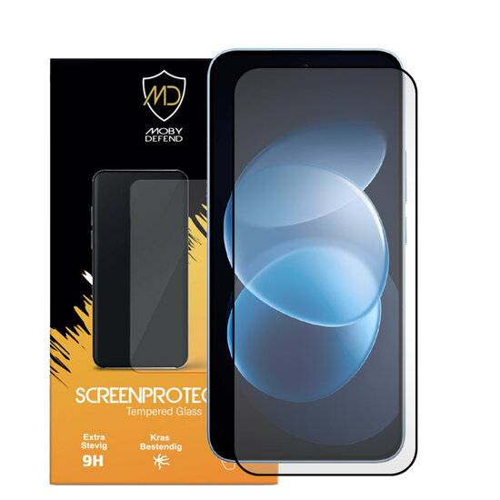 Xiaomi Redmi Note 17 Pro 5G Screenprotector - MobyDefend Screensaver Met Zwarte Randen - Gehard Glas 