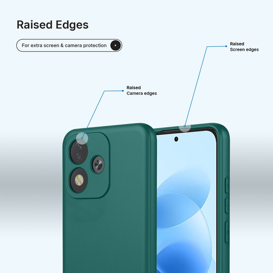 Xiaomi Redmi Note 17 4G/5G Hoesje - MobyDefend Matte Siliconen Backcover - Groen