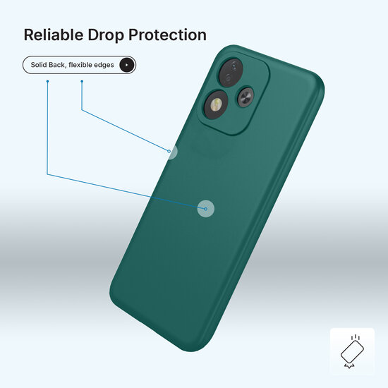 Xiaomi Redmi Note 17 4G/5G Hoesje - MobyDefend Matte Siliconen Backcover - Groen