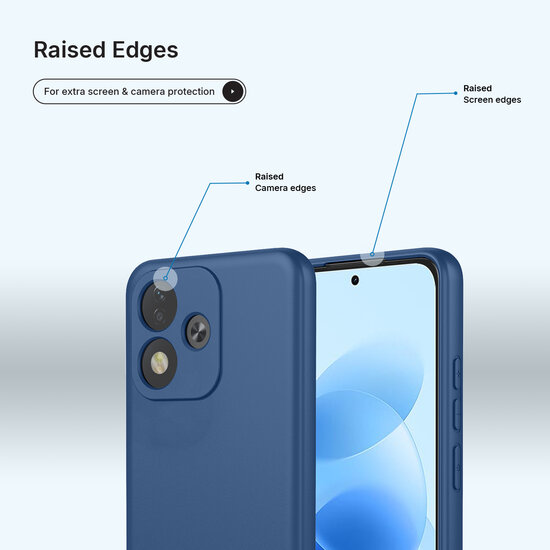 Xiaomi Redmi Note 17 4G/5G Hoesje - MobyDefend Matte Siliconen Backcover - Blauw