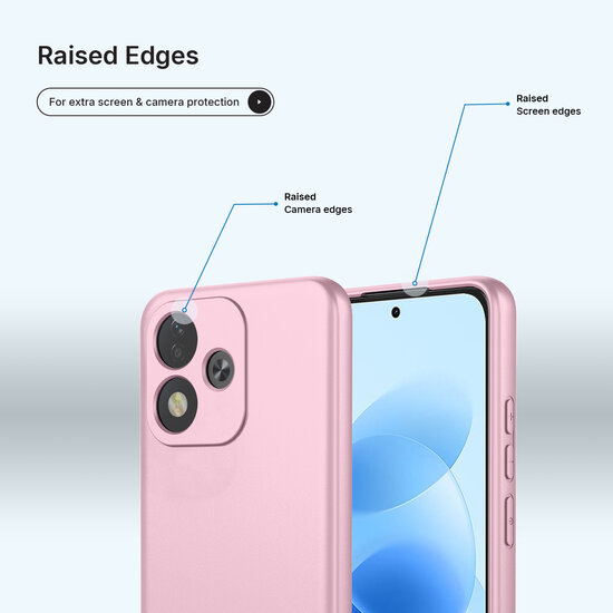 Xiaomi Redmi Note 17 Pro 5G Hoesje - MobyDefend Matte Siliconen Backcover - Licht Roze