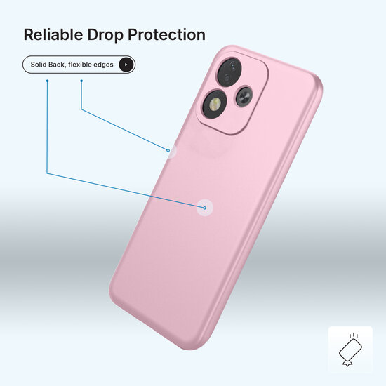 Xiaomi Redmi Note 17 Pro 5G Hoesje - MobyDefend Matte Siliconen Backcover - Licht Roze
