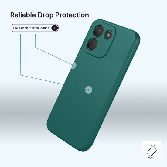 Xiaomi Redmi Note 17 Pro Max 5G Hoesje - MobyDefend Matte Siliconen Backcover - Groen