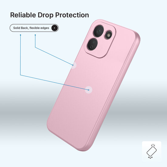 Xiaomi Redmi Note 17 Pro Max 5G Hoesje - MobyDefend Matte Siliconen Backcover - Licht Roze