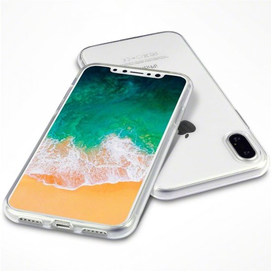 Apple iPhone X / iPhone XS Hoesje - MobyDefend Transparante TPU Backcover - Volledig Doorzichtig