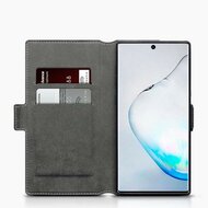 Samsung Galaxy Note 10 hoesje, MobyDefend slim-fit extra dunne bookcase, Zwart