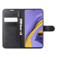 Samsung Galaxy A51 Hoesje - MobyDefend Kunstleren Wallet Book Case (Sluiting Voorkant) - Zwart