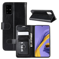 Samsung Galaxy A51 hoesje, Wallet bookcase, Zwart