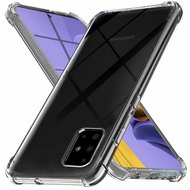 Samsung Galaxy A51 Hoesje - MobyDefend Transparante Shockproof TPU Backcover - Verstevigde Hoeken - Volledig Doorzichtig