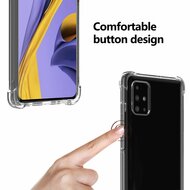 Samsung Galaxy A51 Hoesje - MobyDefend Transparante Shockproof TPU Backcover - Verstevigde Hoeken - Volledig Doorzichtig