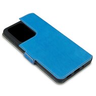 Samsung Galaxy S20 Ultra hoesje, MobyDefend slim-fit extra dunne bookcase, Blauw