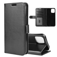 Apple iPhone 12 / iPhone 12 Pro hoesje, MobyDefend Wallet Book Case (Sluiting Achterkant), Zwart