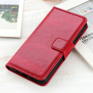 Samsung Galaxy M51 hoesje, Wallet bookcase, Rood