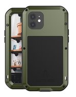 Apple iPhone 12 hoes, Love Mei, Metalen extreme protection case, Groen